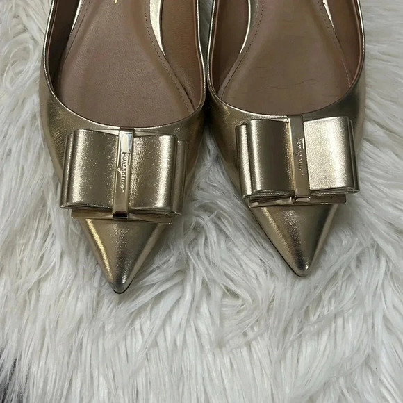 Salvatore Ferragamo - Zeri Golden pointed ballets - Picture 6 of 16